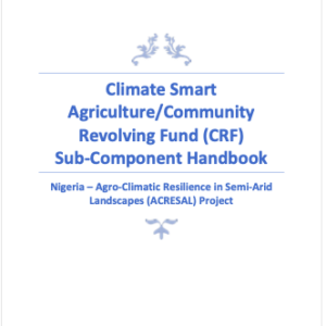 Climate Smart Agriculture/Community Revolving Fund (CRF) Sub-Component Handbook